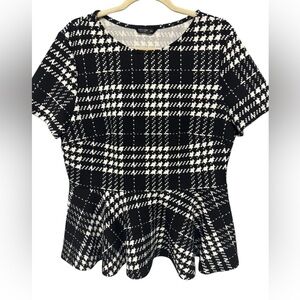 Shein curve peplum top sz 0x